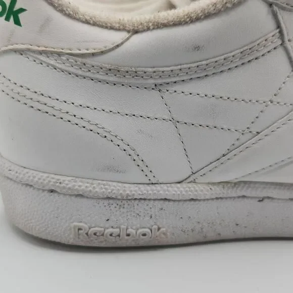Reebok Club C 85 Men’s 9.5 Vintage White Classic Tennis Sneakers Retro Leather - Picture 4 of 9